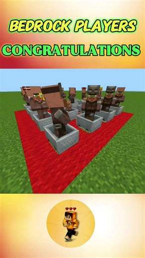 BEDROCK players CONGRATULATIONS 🎉 #minecraft