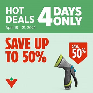 37K views · 16 reactions | Spring Big Red: Save up to 50% with prices As Low As We Go This Season, including 4-day-only deals on select products April 18 – 21. †As Low As We Go This Season runs from February 23 to June 6, 2024. Offer ends April 24, 2024. Conditions apply. Visit https://www.canadiantire.ca/en/events/big-red-event.html for full details. | Canadian Tire | Facebook