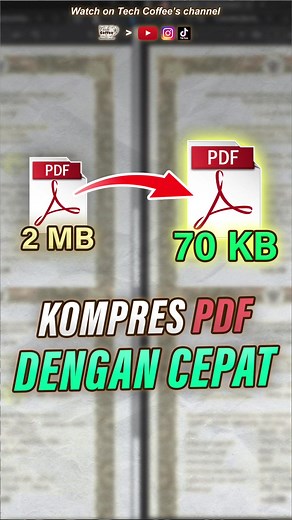 Cara Mengecilkan Ukuran PDF dengan CEPAT ⚡ ·· Begini cara kompres PDF tanpa perlu install aplikasi & tidak ribet.. Semoga bermanfaat yaa.. 😊 ·· #TechCoffeeTutorial #tipsPDF #trikPDF #kompresPDF