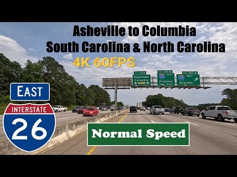 i 26 Asheville to Columbia. South Carolina & North Carolina. I 26 East. Interstate 26 East