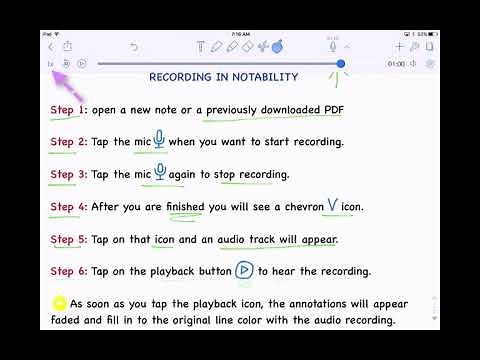 Notability Tutorial #11 Making an Audio Recording