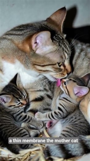 The Miracle of Wild Cat Birth”#wildcats #animalbirth #naturelife #wildlife #bigcat