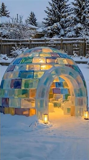 Building an Igloo from Colored Ice Cubes
