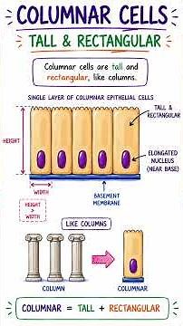 Squamous vs Cuboidal vs Columnar