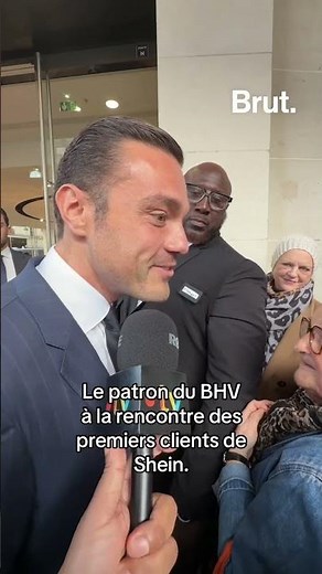 Frédéric Merlin, the boss of BHV, meeting Shein's first customers.