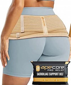Sacroiliac SI Joint Hip Belt - Lower Back Support Brace for Women and Men - Hip Brace for Hip Pain - Pelvic Support Belt - Trochanteric Belt - Sciatica Pelvis Lumbar Pain Relief