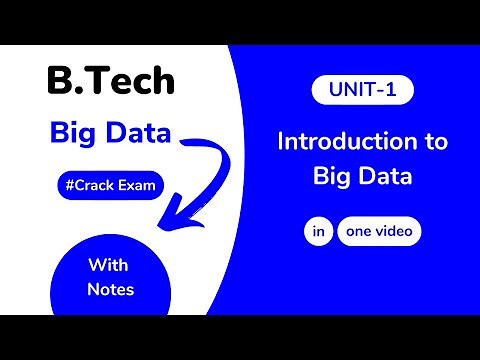 Unit 1: Introduction to Big Data AKTU With Notes | BTech 3rd Year KCS 061
