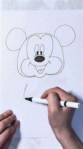 Easy Cartoon Mouse Drawing 🐭✏️