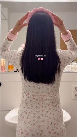 Night routine with my favorite pajamas🎀🎀#skincare #selfcare #glowup #nightroutine #grwm #viral