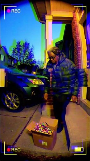 Raw Doorbell Footage Thief Opens Bait Package and Freaks Out