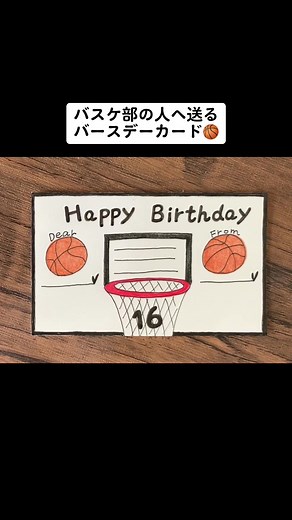バスケ部向けの特別な誕生日カード