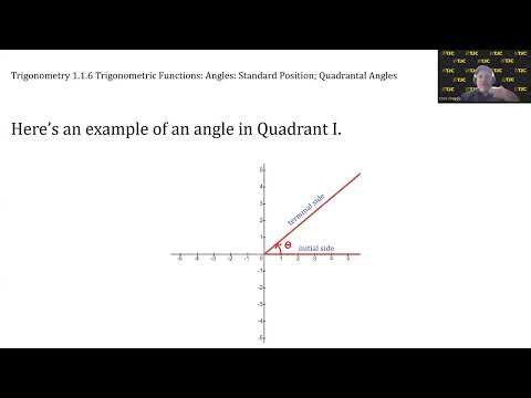 Trigonometry Video 1.1.6 Standard Position; Quadrantal Angles