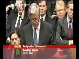 Geoffrey Howe Full Resignation Speech Part 1