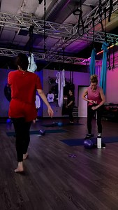 Insight into our aerial Pilates class. #aerialyoga #aerialhammock #aerialpilates #pilates #reformerpilates #oklahomacity #oklahoma #fitness #launch #dance #okc | Launch Bungee Fitness