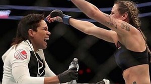 Amanda Nunes Leoa's girlfriend, Nina Ansaroff, got her first UFC victory Sunday night... and then had something to say about Ronda Rousey in her post-fight interview. Andy Nesbitt has the details. | FOX Sports