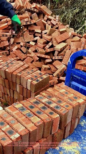 DIY Brick Lifting Pliers! Clever Hack to Carry Bricks Easily