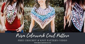 Free Prism Colorwork Cowl Crochet & Knit Pattern