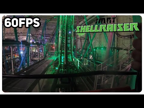 TMNT Shellraiser front seat on-ride 4K POV @60fps - Nickelodeon Universe, East Rutherford NJ