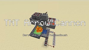 I built a TNT-powered arrow cannon, perfect for base defense!