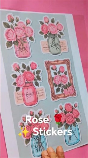 Try or dress easy d i y Rose stickers #reels #romantic #rose #stickers #cute #attraction #diy #art