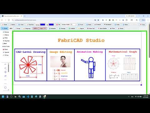 FabriCAD Studio | Precision CAD Drawing, Animation, Image Editing, and Math Visualization