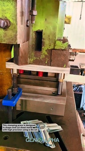 Metal Stamping Press with Die Set for Sheet Forming #manufacturing