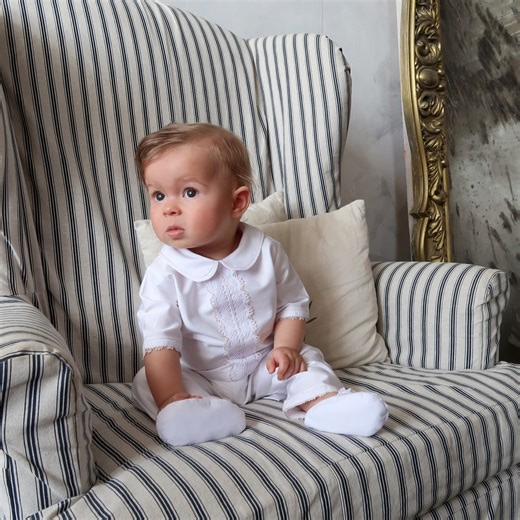 Baptism Boy Outfit – Christening Boy Suit | Personalized Baby Set | White Newborn Blessing Getup - Etsy