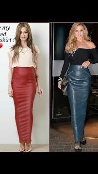 Incredible and elegant of office wear leather hobble skirts designs ideas#2k23