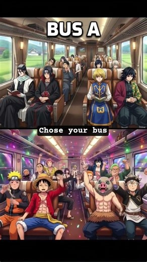 Bus A or Bus B? Choose #anime