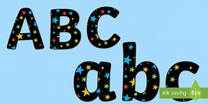 Star-Themed Display Lettering