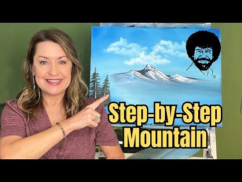 How to Paint Mountains - Bob Ross Wet on Wet Technique