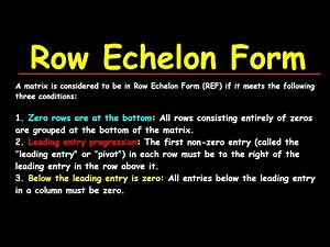 Reduced and Row Echelon Form Simplified