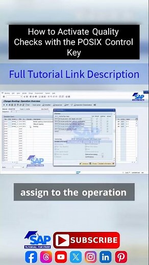 How to Activate Quality Checks with the POSIX Control Key | SAP QM in Production | Free SAP Tutorial