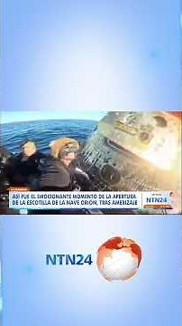 This was the moment the hatch of the Orion capsule opened after splashdown in the Pacific.