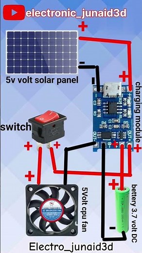 👉 5V Solar Panel Wiring Diy Diagram (3D) | 3d animation Connection#shortfeed#shortviral #iti