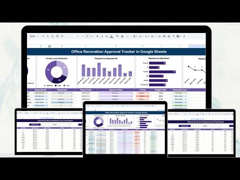Office Renovation Approval Tracker in Google Sheets
