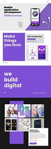 Mobile application development - HTML Template by Nicepage