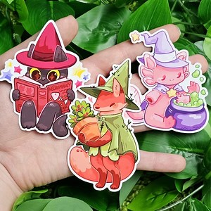 Cute Witch Animals Stickers! - Etsy