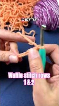 Easy crochet waffle stitch tutorial, beginner friendly textured pattern. Full tutorial available now