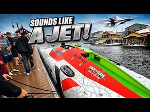 SOUNDS LIKE A JET! XINSURANCE Turbine Race Boat Startup | 1000 Islands Poker Run