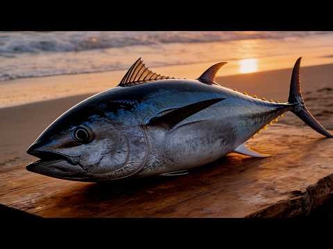 Full Fillet Process of Raw Tuna Until It Becomes Neat Sheets