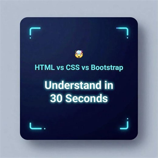 HTML vs CSS vs Bootstrap Explained in 30 Seconds 🚀