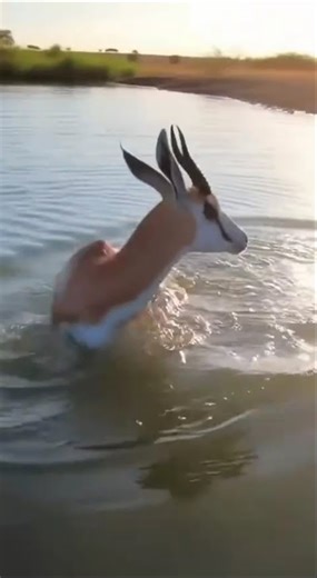 Caught on Camera Springbok’s Brave Jump!