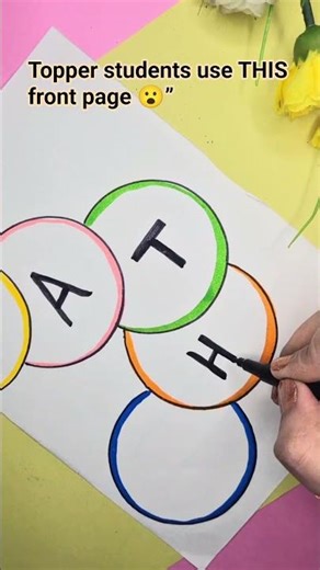 Simple Maths Front Page That Looks Premium ✨|#front page #easy and creative idea