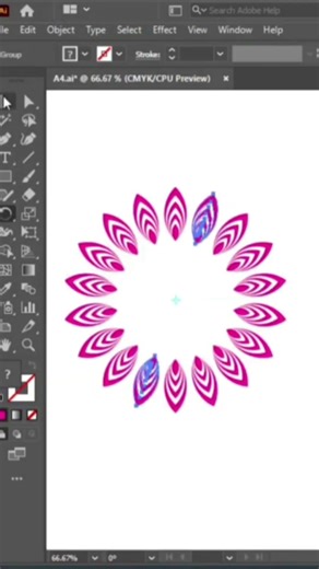 Simple Mandala Design in Adobe Illustrator #shorts