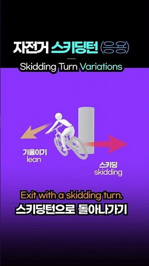 15초 자전거 강의 | 스키딩턴 응용 [ 15-Second Bike Lesson | Skidding Turn Variations ]