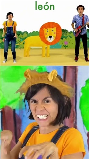 Me disfracé de un LEÓN 😯🦁 #123andres #cancionesinfantiles