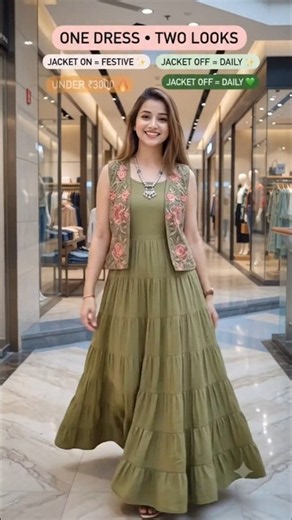 I Found a Dress + Jacket Combo for ₹2519? Tiered Maxi Dress Try-On | Myntra Haul Under 3000
