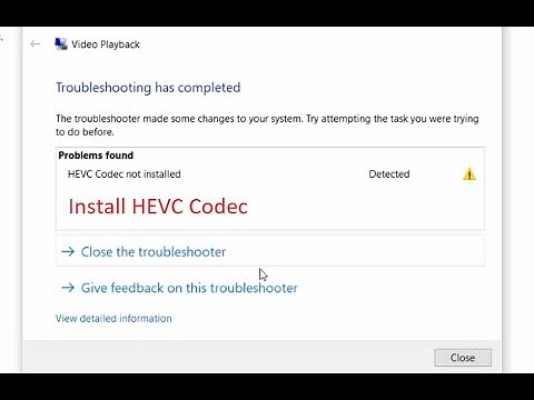 HEVC Codec not installed (solution) Windows 10