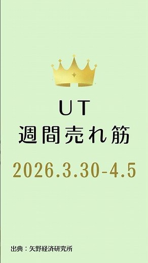 ユーティリティの週間売れ筋ランキング【2026年3月30日〜4月5日】